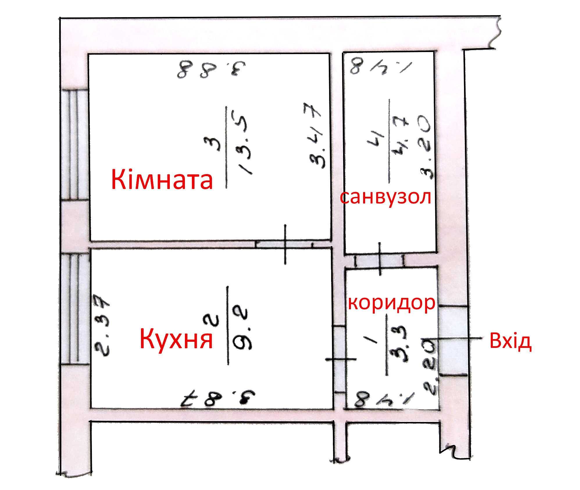 Продам 1кім.кв.недалеко від Києва.