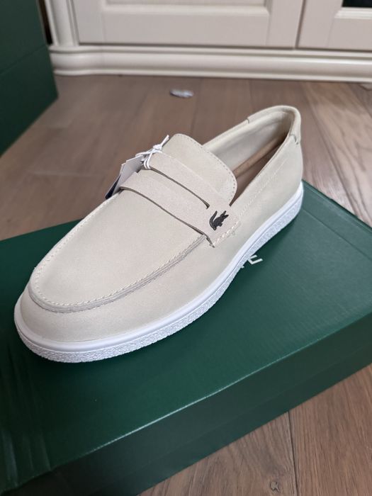 Лофери Lacoste сірі/бежеві 42-43(27.6см - 28см)
