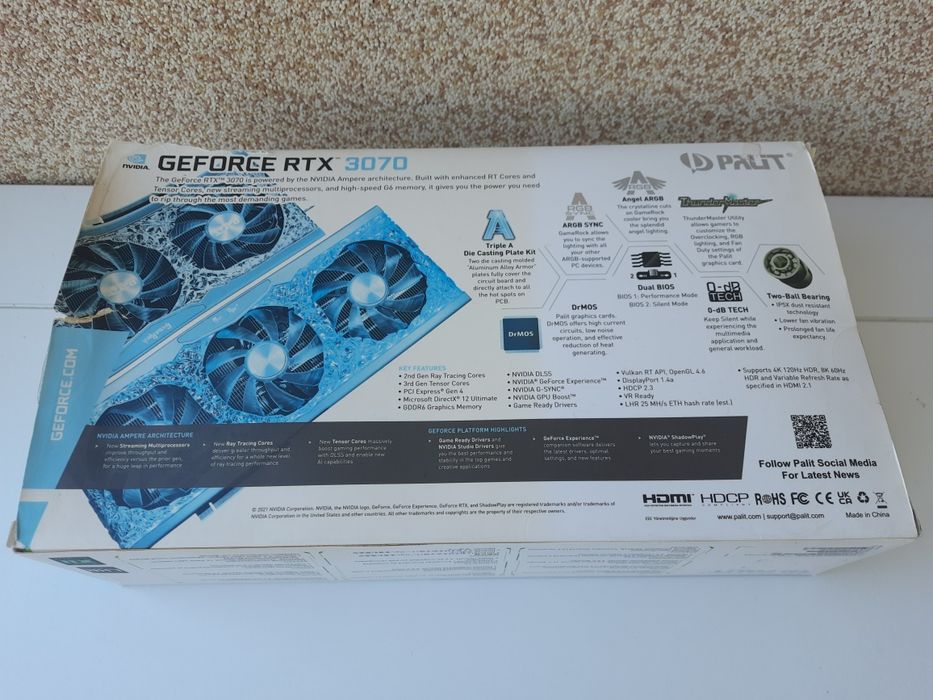 Відеокарта Palit RTX 3070 8GB Game Rock