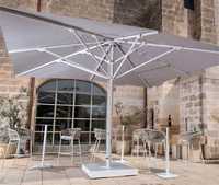 Parasol ogrodowy firmy Scolaro, model Capri dark 6/6m