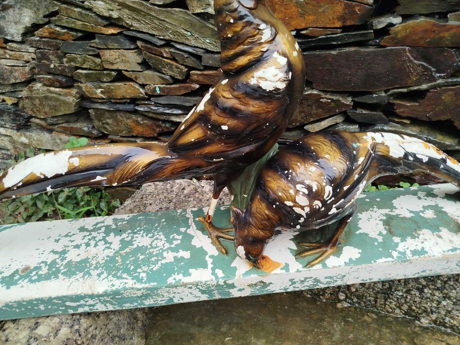 Estatueta pássaros em gesso para restauro