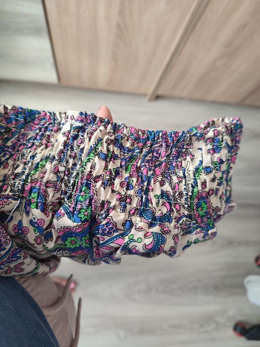 Komplet wiosenny letni bluzka top spodnie szerokie kuloty 38 M 40 L 42
