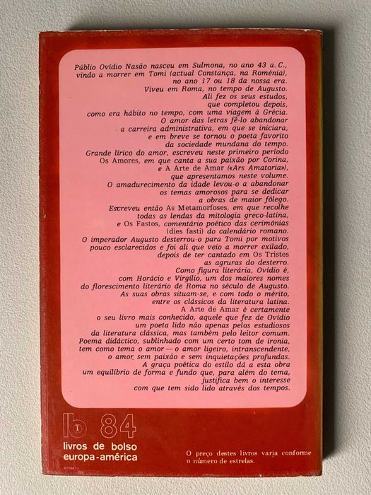 A Arte de Amar, de Ovídio