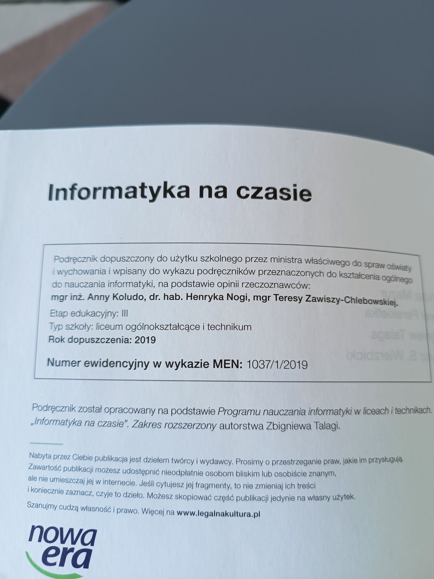 Informatyka na czasie 1 - zakres rozszerzony