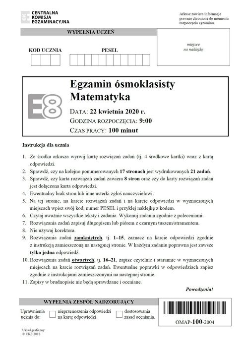Korepetycje matematyka 100zl/1.5h, egzamin 8-klasisty dojazd do ucznia