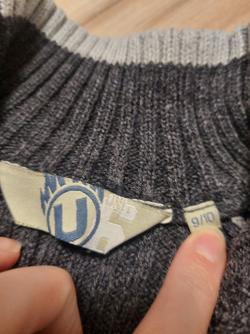 sweter bluza chłopięcy dziecięcy z zamkiem szary zima