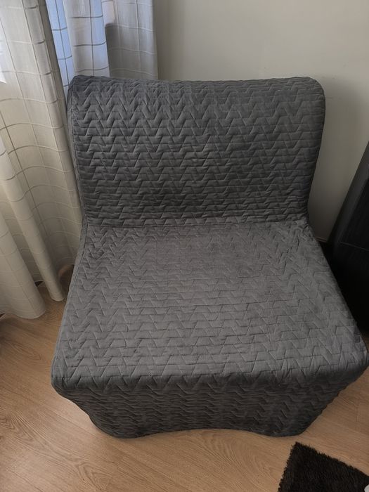 LYCKSELE LÖVÅS como novo 
Poltrona-cama, Knisa cinz
