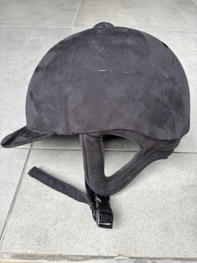 Kask do iazdy konnej jak nowy zamszowy