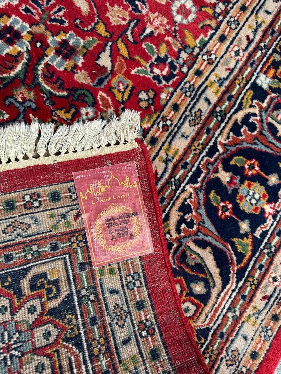 Kaszmirowy dywan perski r. tkany Indo Keshan 370x250 galeria 13 tyś