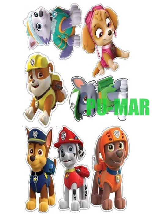 Oplatek na tort Urodziny PAW Psi Patrol Postacie Format A4