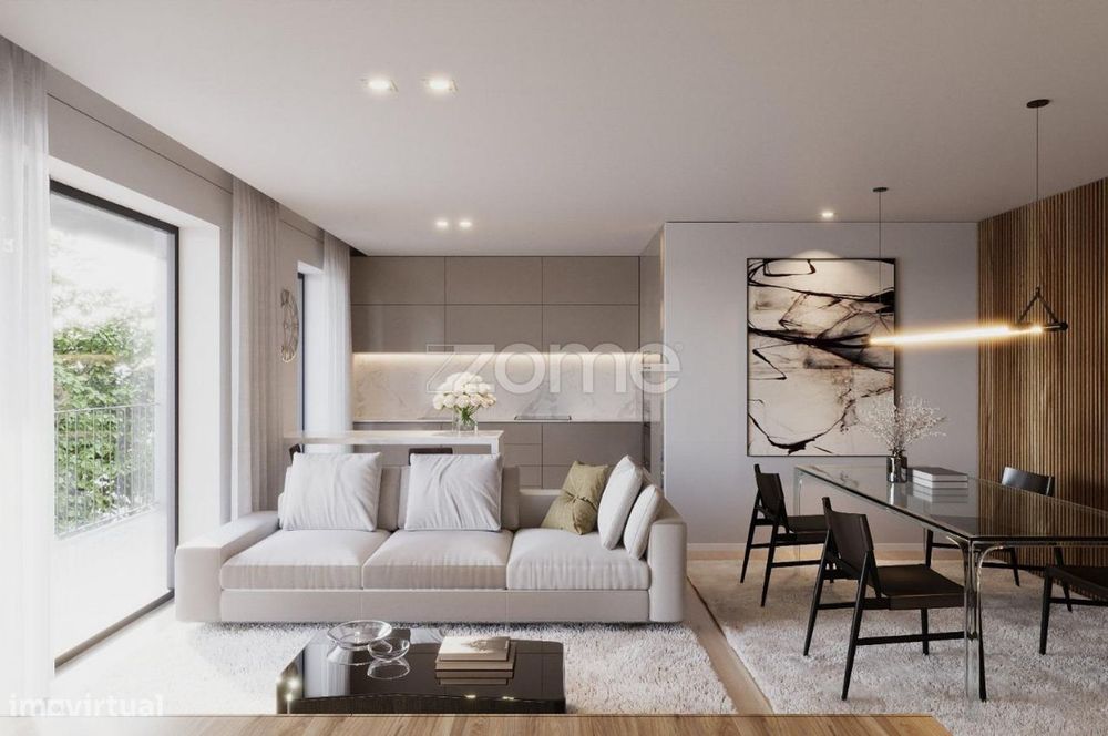 Apartamento T1 com garagem e varanda em S. Vicente