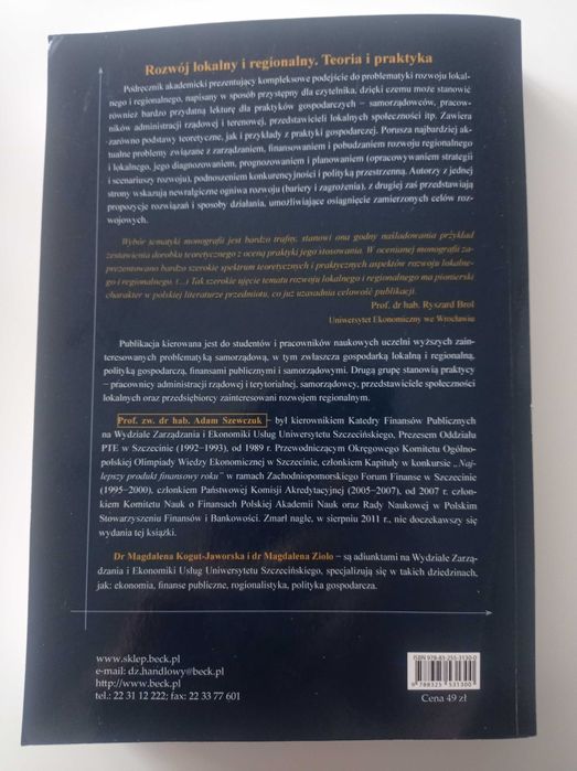 Książka dla studenta Rozwój lokalny i regionalny Teoria i praktyka
