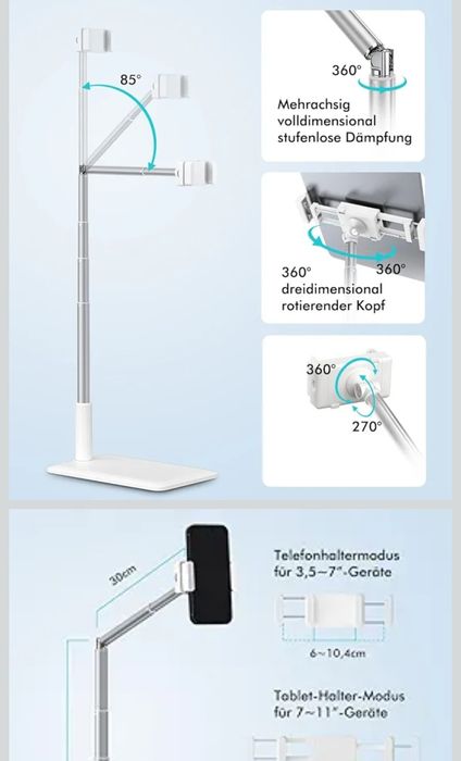 Stojak uchwyt  statyw na tablet/telefon CAMOLO