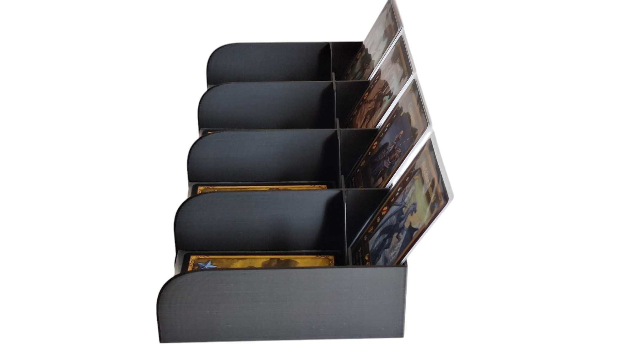 Podajnik na karty 63,5x88mm CCG uniwersalny 4 przegrody Heroes  gra