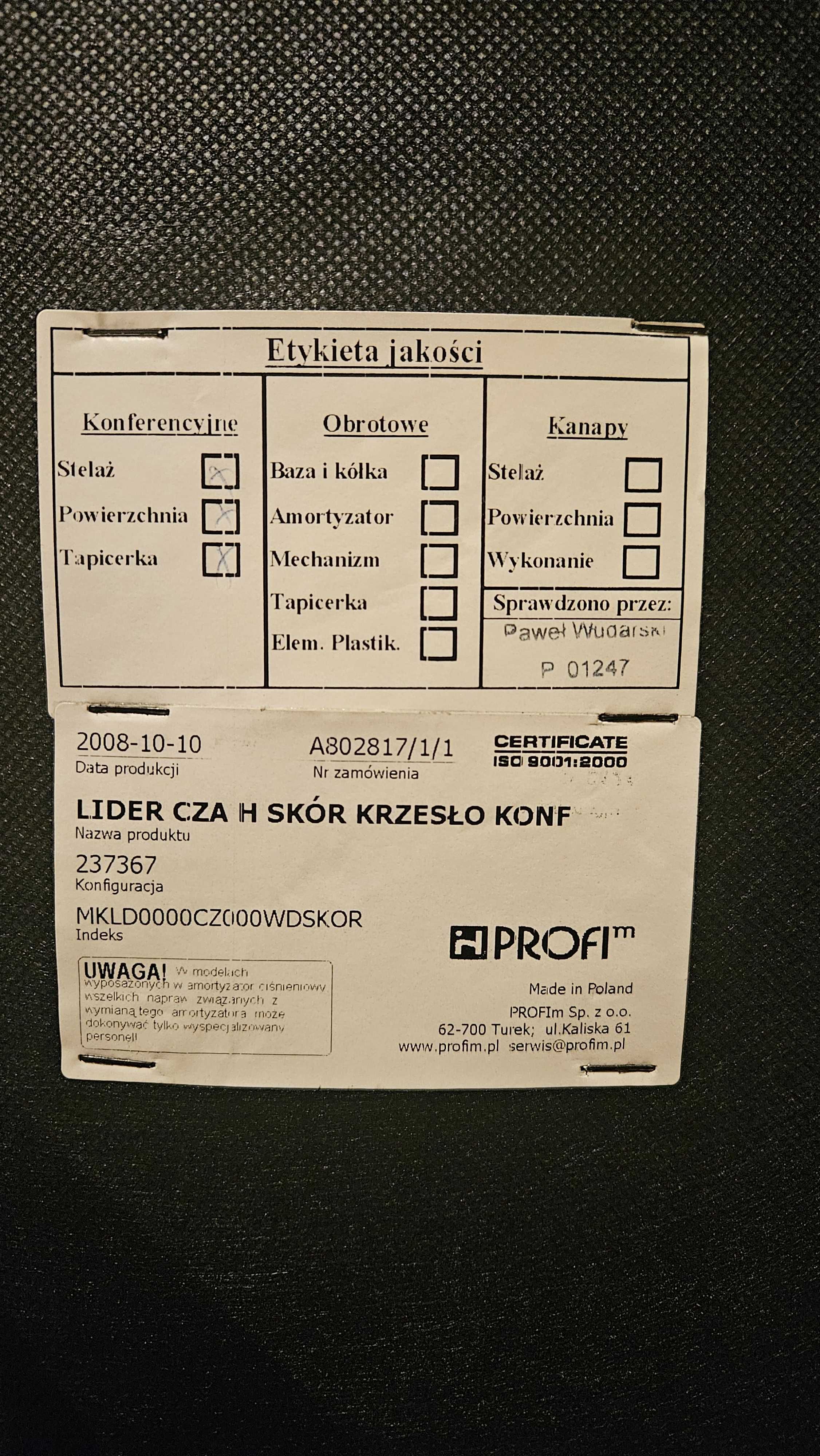 Krzesła konferencyjne/ do salonu - skóra naturalna, 6 sztuk