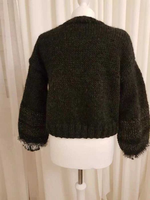 Kardigan handmade gruby z 100%wełny wysokogatunkowej