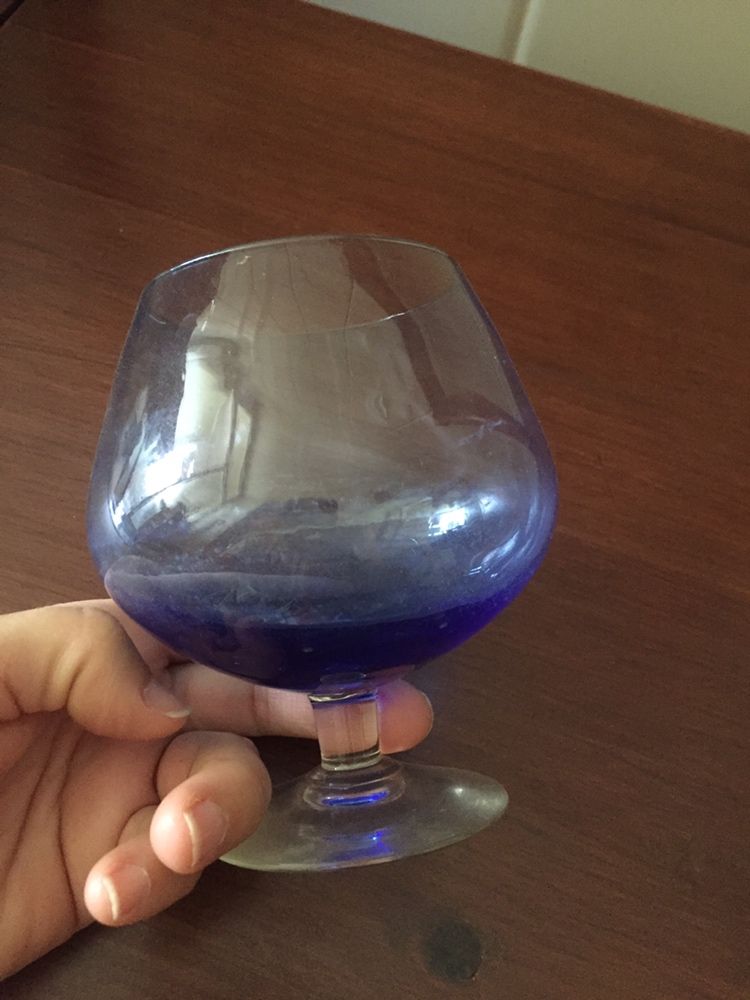 Copo wiskey azul