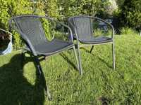 Krzesła ogrodowe czarne metalowe