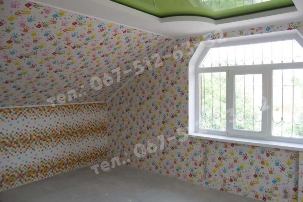 Поклейка обоев / Шпаклевка стен / Покраска стен / Поклейка шпалер Киев