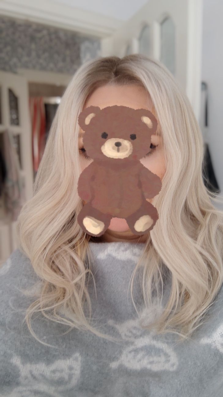 Peruka naturalna jasny blond z odrostem włosy 100% naturalne