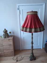 Lampa mosiężna podłogowa stojąca gabinetowa salonowa z mosiądzu
