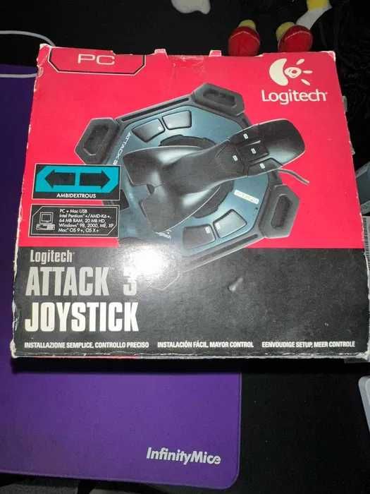 Joystick Logitech Attack 3 | USB | Perfeito para Simuladores