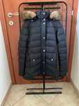 Tommy Hilfiger kurtka pikowana ciepla r.S czarna futerko