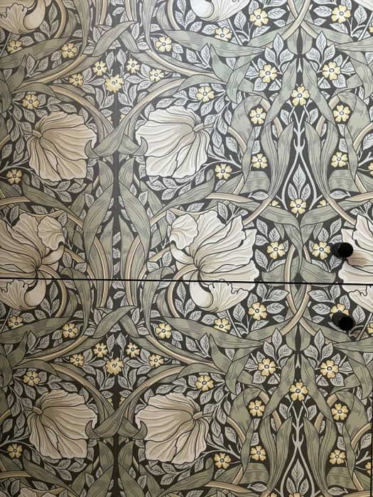 Komoda komody szafki szałwiowe wzory vintage shabby czarne zielone des