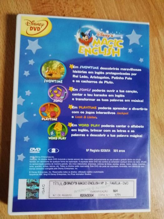 Coleção de DVDs Magic English, da Disney (Novos)