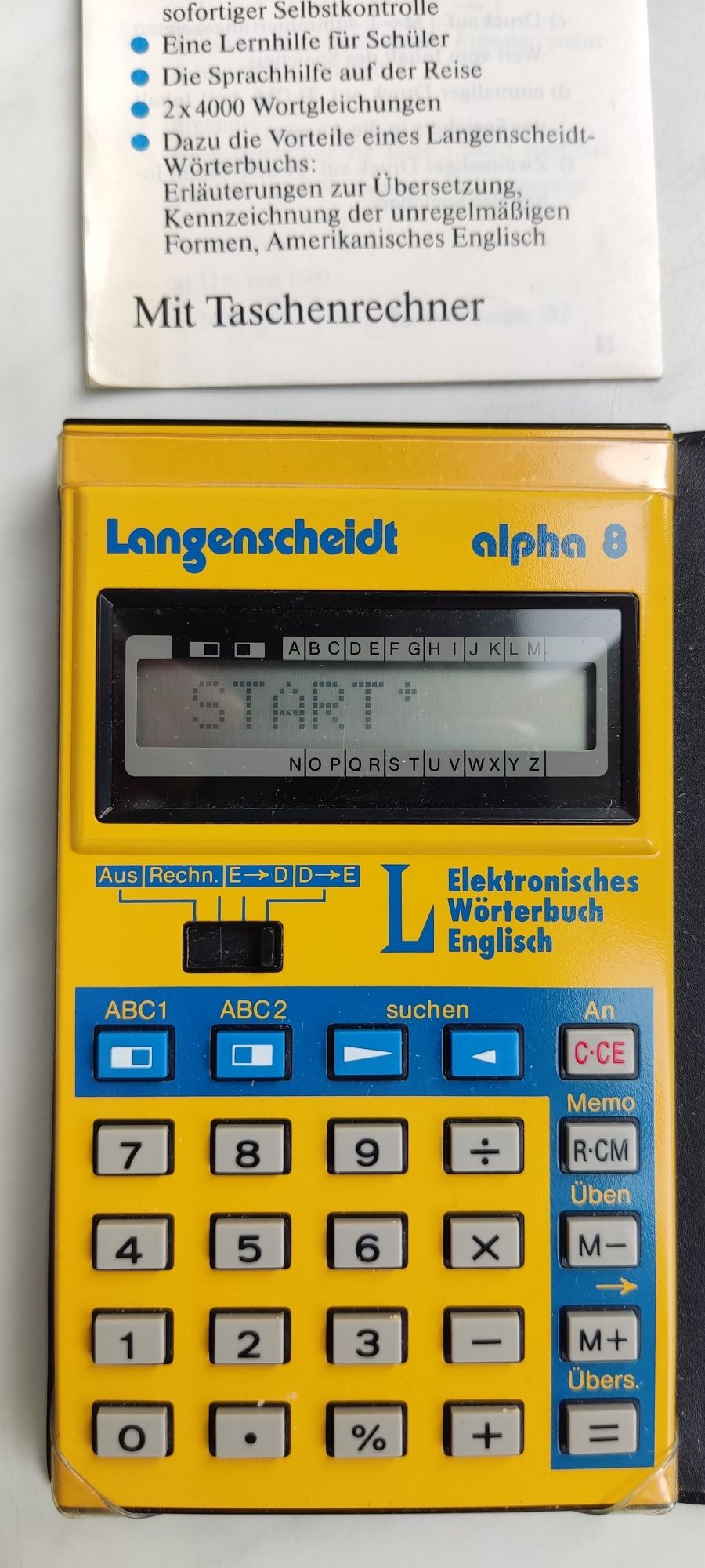 Vintage kalkulator - tłumacz ALPHA 8 1983 rok