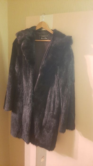 Шуба сурок с капюшоном