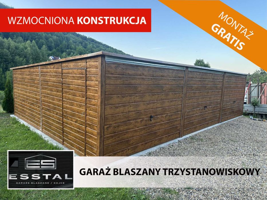 Garaż Blaszany ZŁOTY DĄB  - Garaże Blaszane | Wiaty | Hale | - ESSTAL*