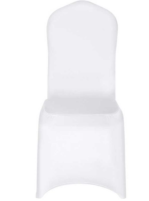 Pokrowiec na krzesło pokrowce uniwersalne białe wielorazowe G-489