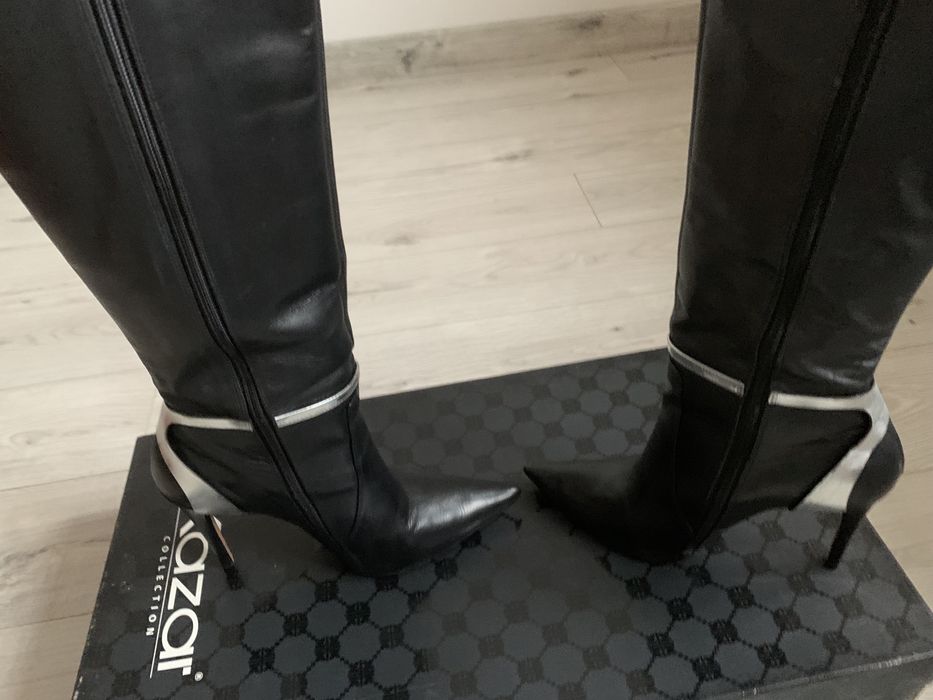 Kozaki Kazar roz 39 skóra naturalna