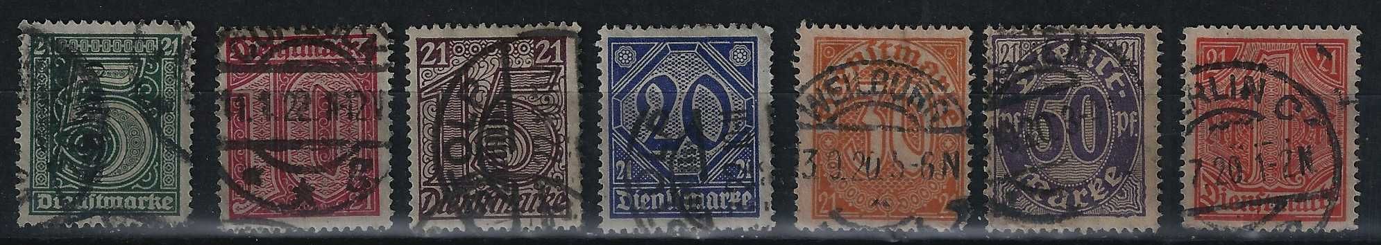 Selos Alemanha 1920, 7 Selos, Serie completa