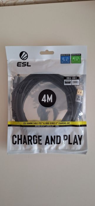 Продам кабель  usb-a usb-c  . ESL Gaming cable ps5 & xbox series 4 м.