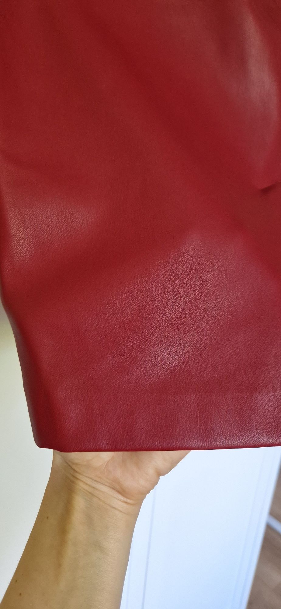 Nowa bordowa spódnica ołówkowa Orsay 38/M - imitacja skóry, "skórzana"