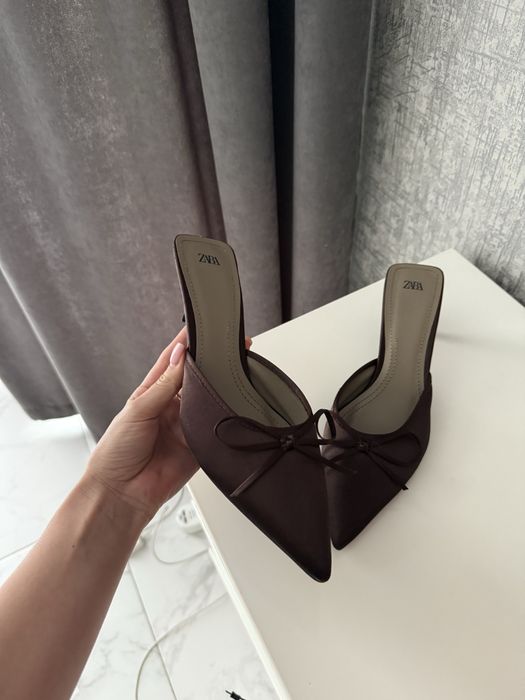 туфлі коричневі zara