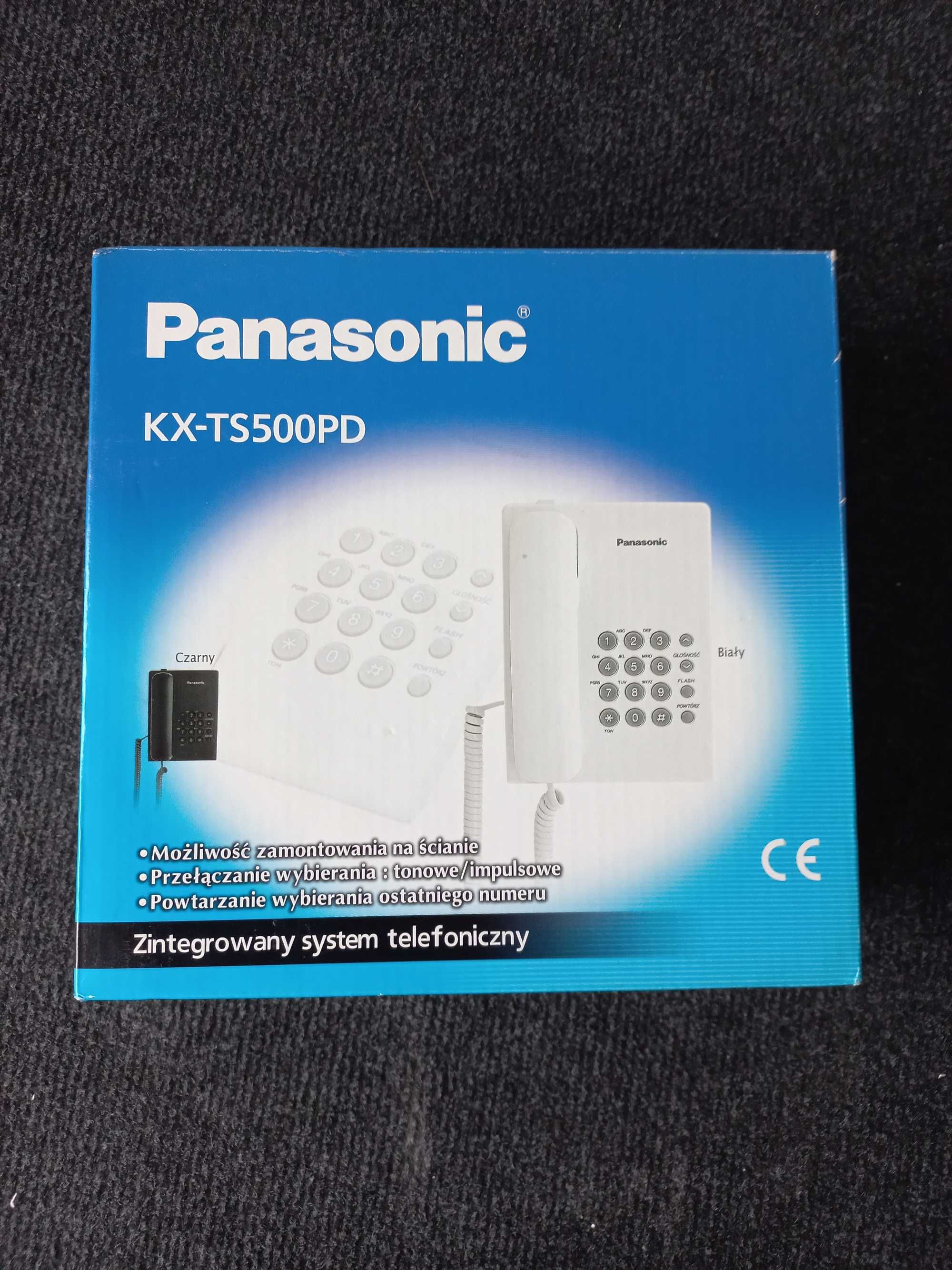 Telefon stacjonarny Panasonic KX-TS500PD kolor czarny
