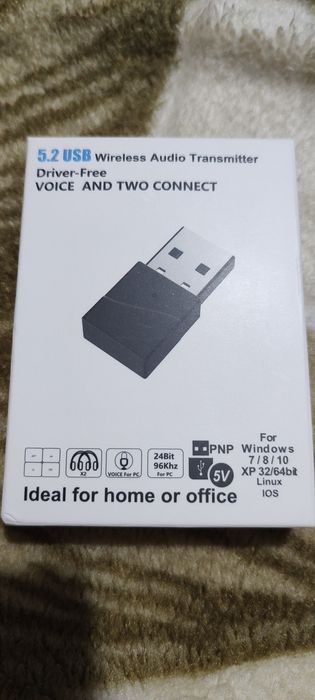 Bluetooth Audio Transmitter (USB -звуковая карта)
