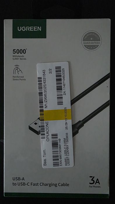 Kabel USB typ A do USB typ C Ugreen