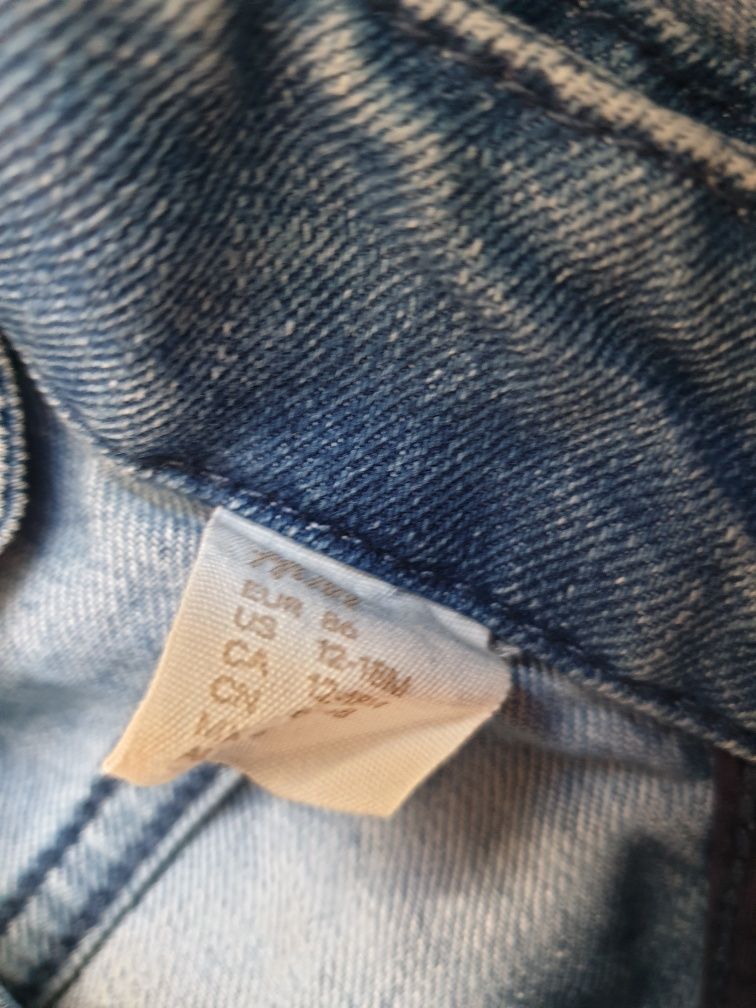 Kurtka katana jeansowa dżinsowa z kapturem płaszczyk h&m 86