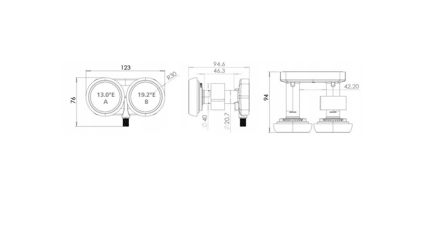 Konwerter monoblock Inverto Single Hot Bird+ Astra