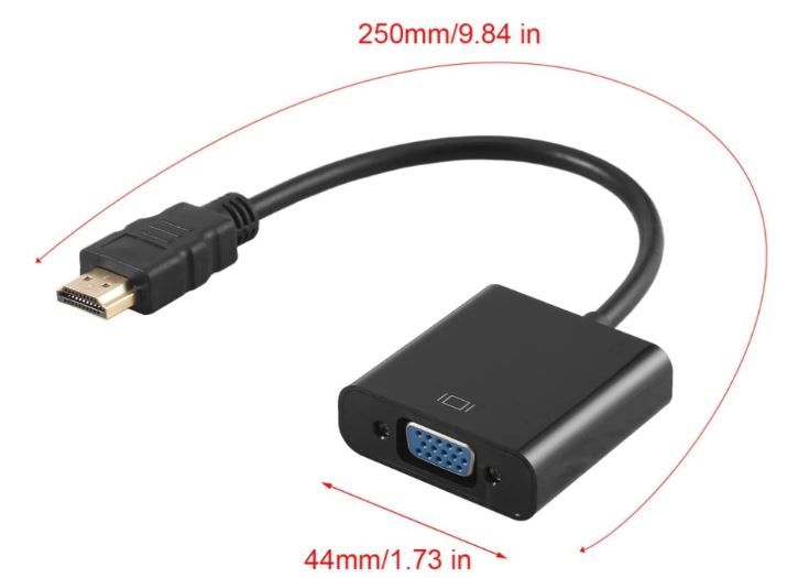 Adaptador HDMI Para Vga 15 Pin Monitor PC VGA