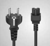 3x Kabel zasilający typu koniczynka do zasilacza 1,5-2 m