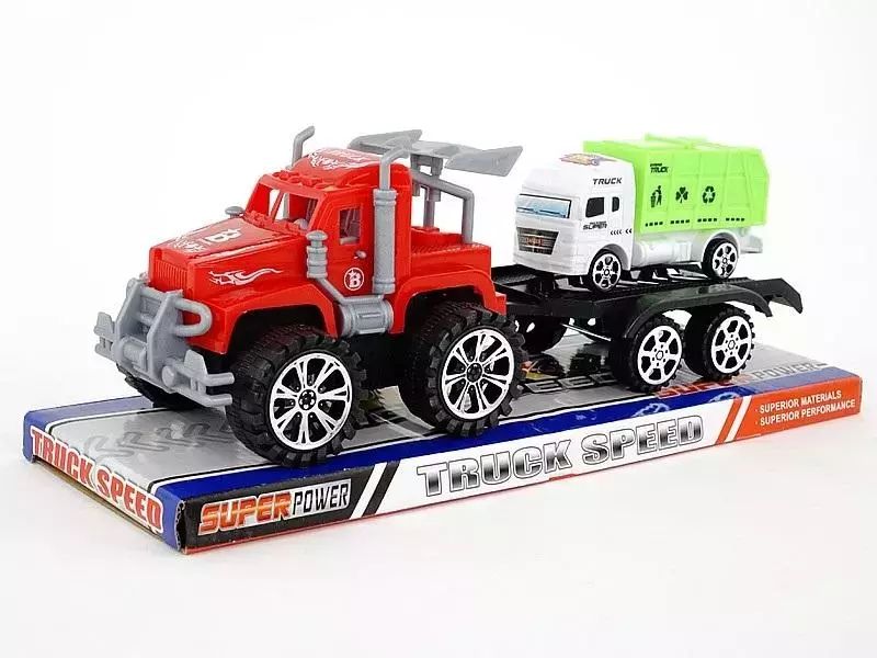 Auto z lawetą i autem. Adar