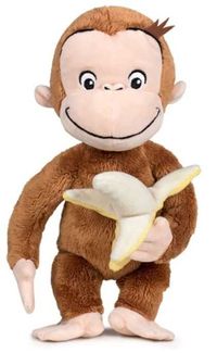 Novidade:Peluche George o Curioso com banana 30cm