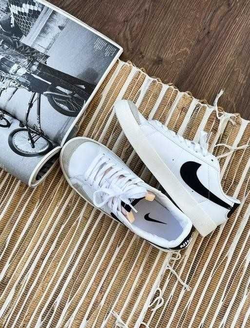 Кроссовки Nike Blazer Low 77 Vintage White Black 36-46 найк Знижжка!