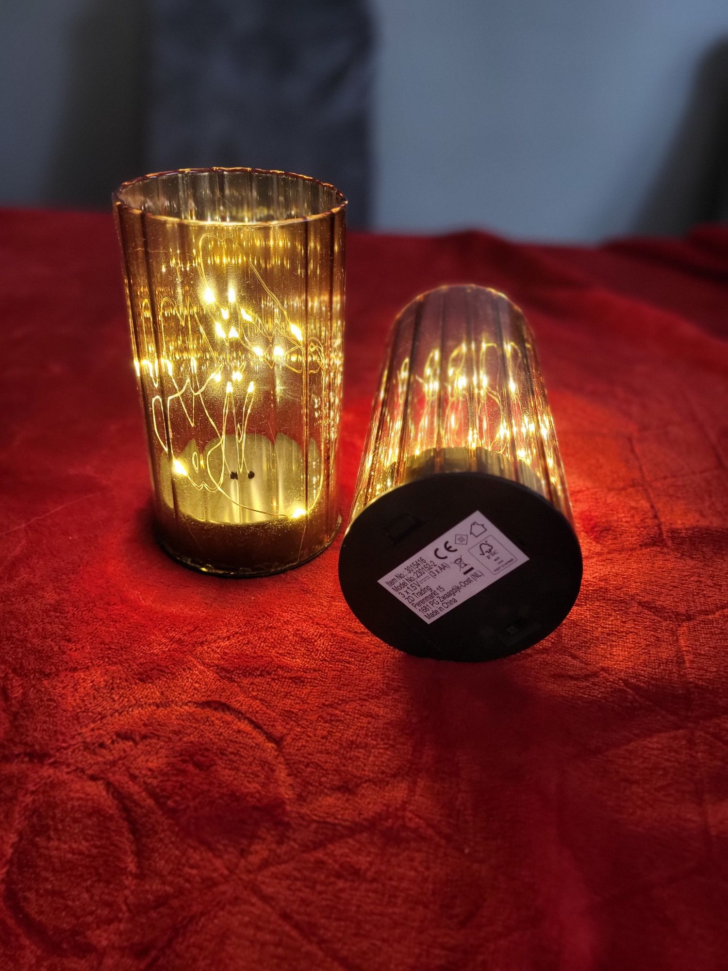 Szklane tuby ledowe lampion