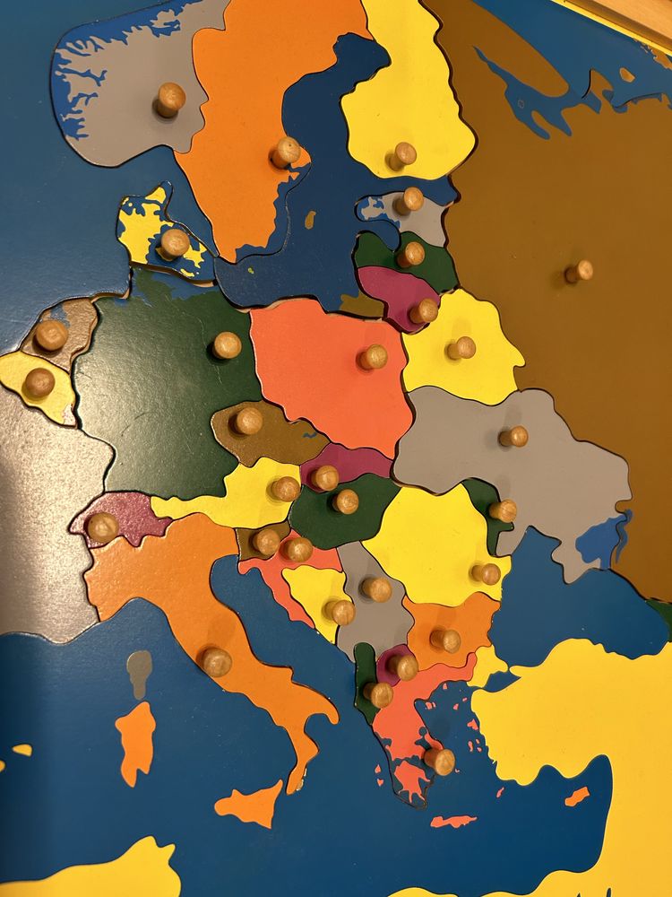 Mapa Europy pomoce Montessori